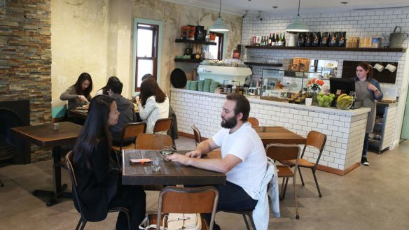 Oratnek cafe is set inside a converted terrace in Redfern.