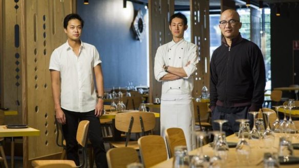 Owner and manager Po Yang Chia, head chef Shunsuke Ota and owner Josiah Li at newcomer Lilotang.