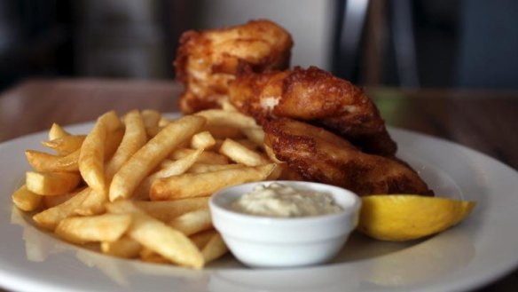 Beer-battered fish and chips from Fish & Co.