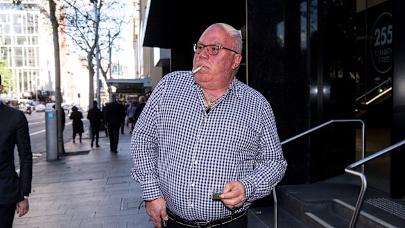 Property developer Jimmy Maroun leaving ICAC after facing questions about his Canterbury Road developments. 