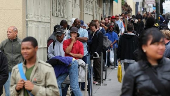 People line up to receive food relief in San Francisco. Piketty undeniably demonstrates that the US has hit record inequality with respect to both total income (the top 10 per cent get 50 per cent, the bottom 50 per cent get 20 per cent) and ownership of capital.