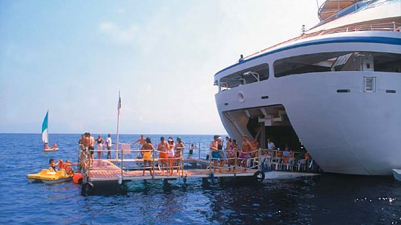 The Sojourn's marina.