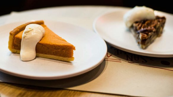 San Antone's pumpkin and pecan pies at Crown, Melbourne.