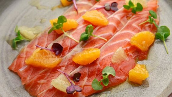 Orto's house-cured salmon carpaccio.