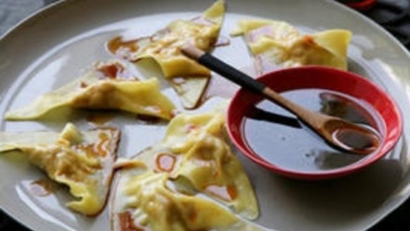 Dumplings in chilli oil