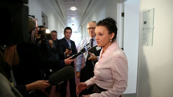 PUP senator Jacqui Lambie, pictured with Malcolm Turnbull, has praised the new Prime Minister.