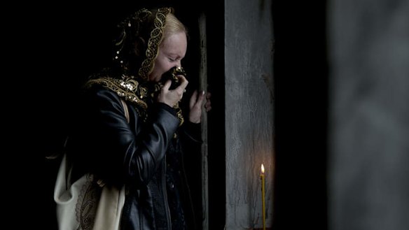 A woman cries inside the burnt Trade Union House, in Odessa, Ukraine, days after more than 40 pro-Russian protesters died in an inferno.