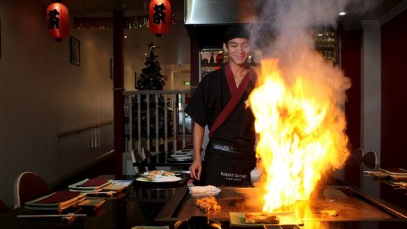 Eat, drink, be messy ... teppanyaki is fun for the whole family.