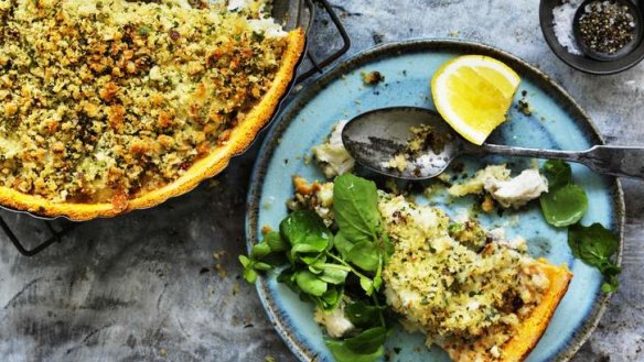 Pastry-free pie: Fennel and fish make a classic combination.