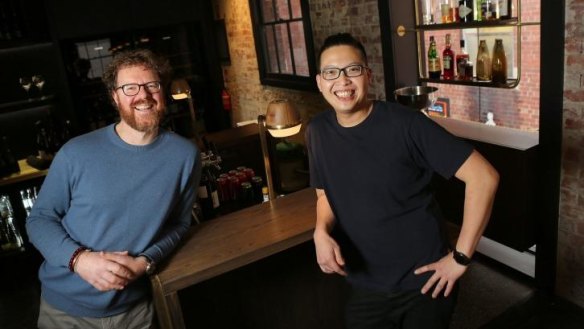 David Mackintosh and Victor Liong inside the new Lee Ho Fook.