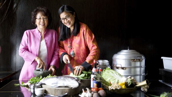 Two of us: Kylie Kwong and her mother, Pauline.