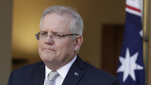 Prime Minister Scott Morrison addresses the media in Canberra on Wednesday.
