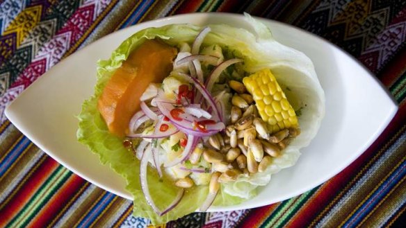 Ceviche of ocean perch is a treat.