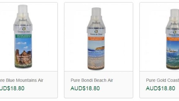 A few of the air blends that can be purchased on the Green &amp; Clean website. 