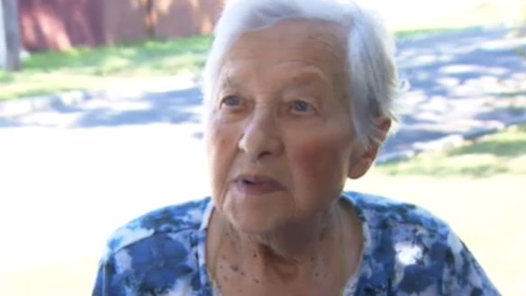 Sofia Barbopoulos, 96, was asleep in her bed when she heard the offender break into her Gertrude Street home in St Albans in the early hours of Wednesday morning. 