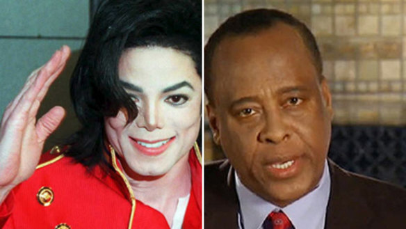 (Left) Michael Jackson at a press conference in March this year and (right) Dr Conrad Murray speaks to his supporters in a YouTube video released last week.
