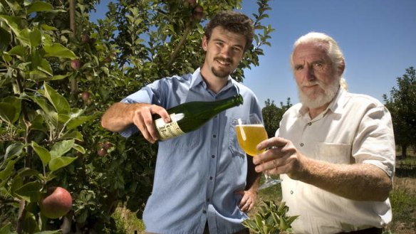 Drew and Michael Henry of the Henry of Harcourt orchard.