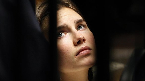 Not laughing now ... Amanda Knox is said to be terrified.