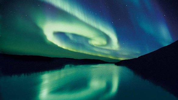 The spectacular lights of the aurora borealis can be seen in the Yukon.