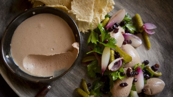 Chicken liver parfait with Italian flavours.