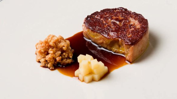 Rich: A pan-fried slab of foie gras served with macadamia puree and pickled quince.
