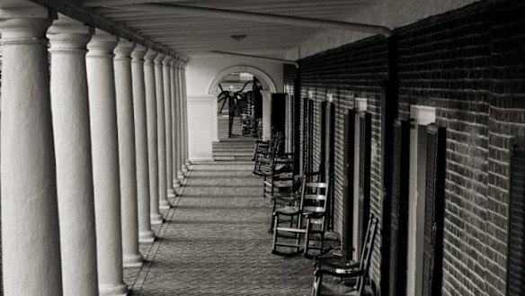 Slender Man lurks in the background of one of the many doctored images that have made the rounds online since 2009.