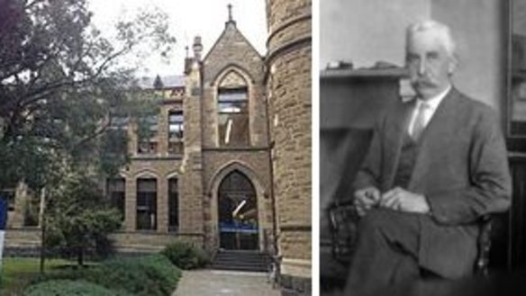 The two sections of the Baldwin Spencer building. 