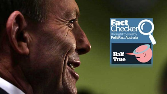 Tony Abbott's claim: half true.