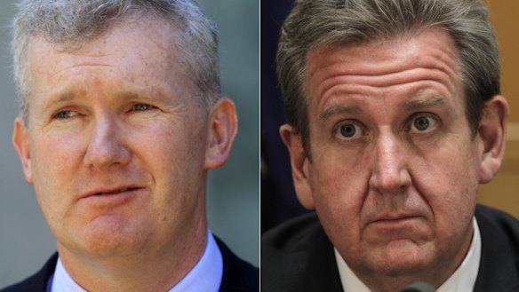 Demands … Tony Burke, left, has written to Barry O'Farrell.