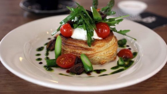 Caprese-filled vol-au-vents are a suggested  vegetarian option.
