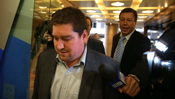 Tim Koelma leaves an ICAC hearing on April 7.