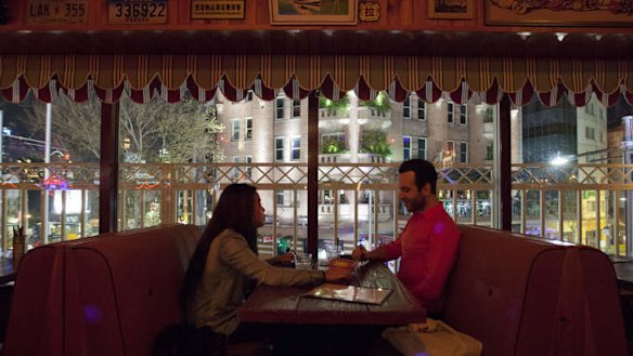 Room with a view: The Californian at Santa Barbara looks out from beneath the Coke sign in Kings Cross.