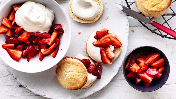 Simply stunning: Strawberry and cream shortcakes.