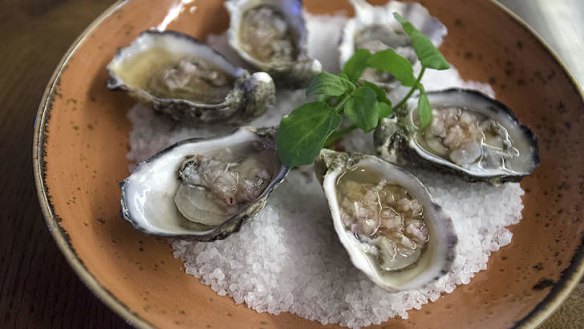 Oysters are given a lift with malt vinegar and shallots.