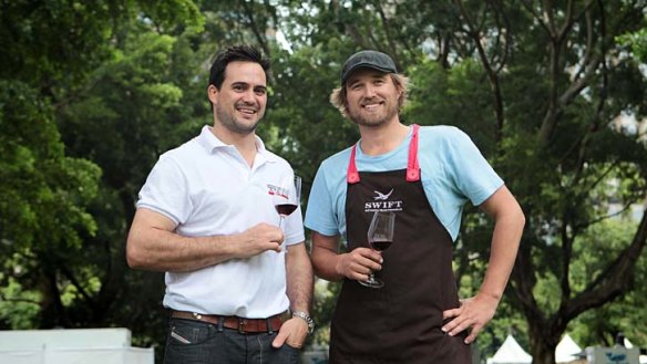 Next generation &#8230; winemakers Alex Retief and Ed Swift.