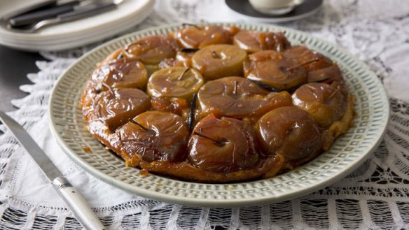 Karen Martini's apple tarte tatin with rough puff pastry. 
 <b>Styling:</b> Marnie Rowe.
 <b>Photo:</b> Marcel Aucar.