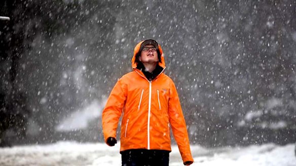 Snow at Falls Creek today.