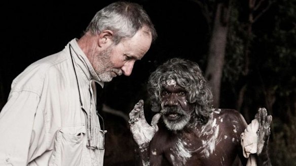 Friends: Filmmaker Rolf de Heer and actor David Gulpilil on the set of <i>Charlie's Country</i>.
