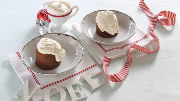 Too good to share: Individual puddings with vanilla cream.