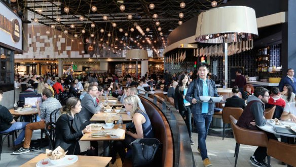 Bargain hunting: The food court on level 3 at Emporium Melbourne.