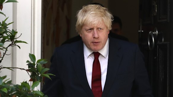 Boris Johnson leaves his house after British Prime Minister David Cameron resigned following the results of the EU referendum.