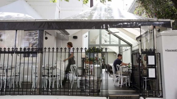 Romantic space: Vincent French restaurant in Woollahra.