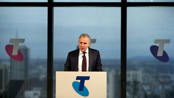 Chief executive Andy Penn presented the NBN plan to investors at the recent results announcement.