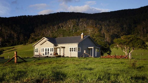 The former dairy farm in Tilba, now home to the Aussie Hugh.