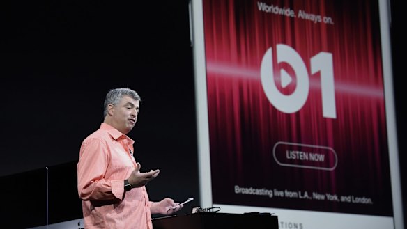 Eddy Cue, senior vice president of internet software and services at Apple, introduces the streaming radio station Beats 1.