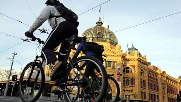 Where to put the number plate? ...  bicycles make up 11 per cent of the vehicles in the Melbourne CBD.