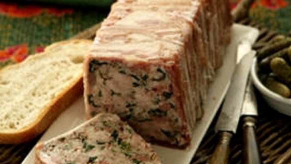 Simple country terrine with fresh herbs