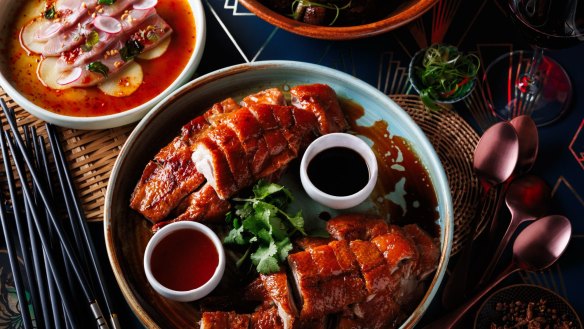 Cantonese-style roast duck at Duck & Rice.