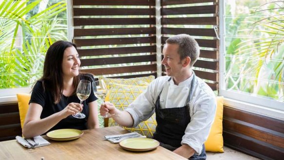 Front of house Hayley Hardcastle and chef Cameron Cansdell.