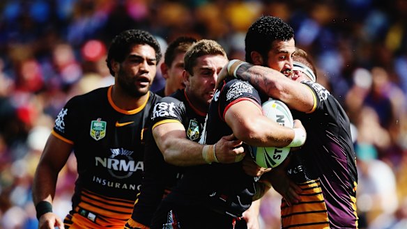 Fierce battles: The Warriors and Broncos traditionally have hard-fought clashes.